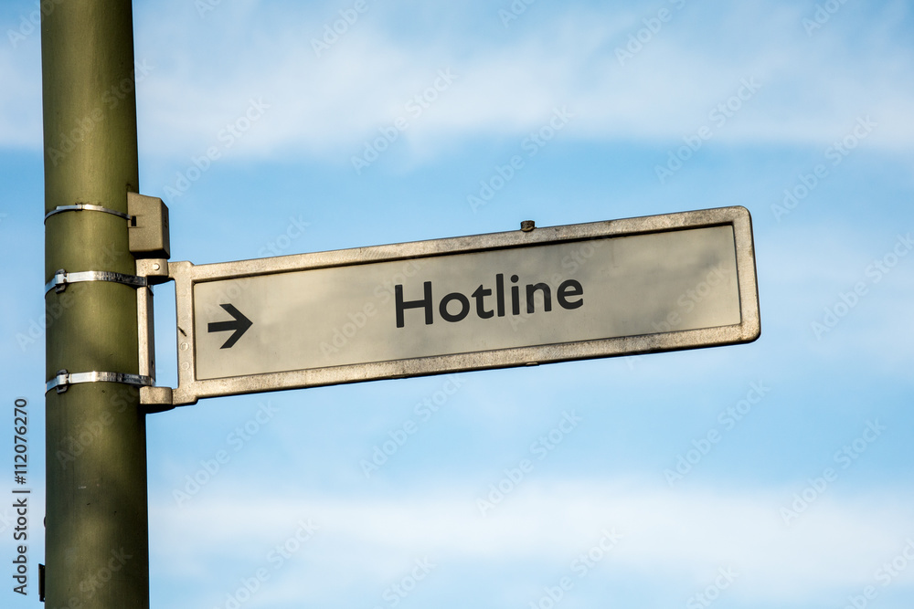 Fototapeta premium Schild 67 - Hotline