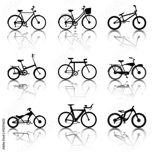 Bicycle silhouettes