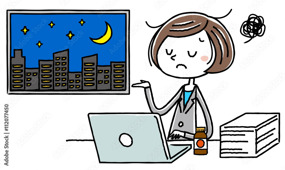 イラスト素材 ビジネス 女性 徹夜 残業 Stock Vector Adobe Stock イラスト素材 ビジネス 女性 徹夜 残業 Stock Vector Adobe Stock