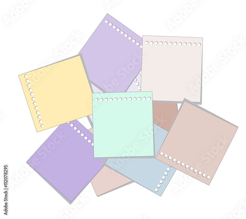 note paper vector set