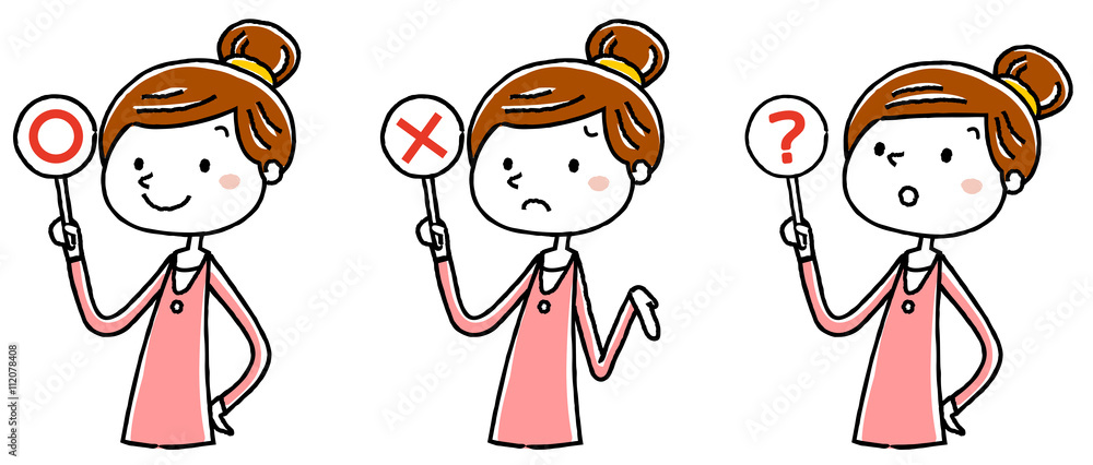 イラスト素材 若い女性回答正解不正解stock Vector Adobe Stock イラスト素材 若い女性回答正解不正解stock Vector Adobe Stock