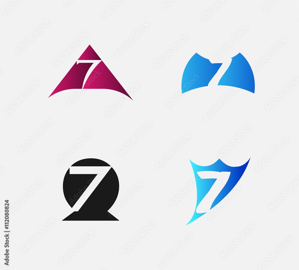 Abstract icon based on the letter a set
Abstract icon based on the letter a set