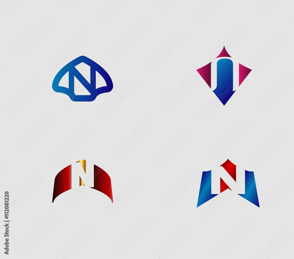 Letter N logo icon design template elements
Letter N logo icon design template elements
