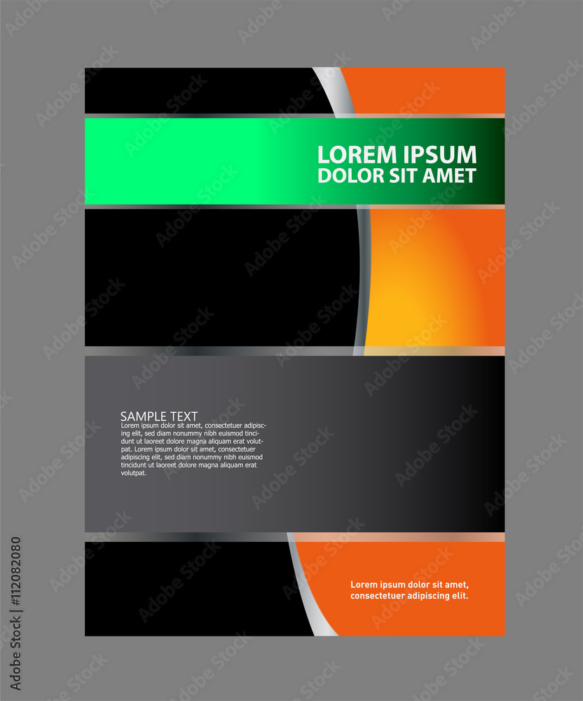 Naklejka premium Vector brochure, flyer, magazine cover & poster template 
