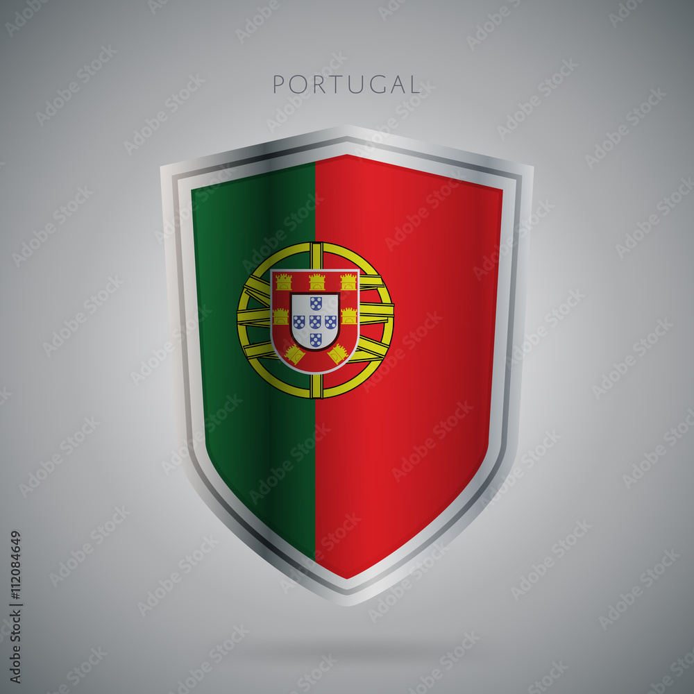 Flags europe raster icon. Portugal flag, isolated. Modern design. National country flag. Country of member the European Union. Flags europe raster icon. Portugal flag, isolated. Modern design. National country flag. Country of member the European Union.
