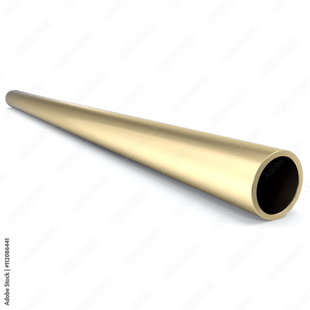Metal pipe isolated on white background. 3d illustration Metal pipe isolated on white background. 3d illustration