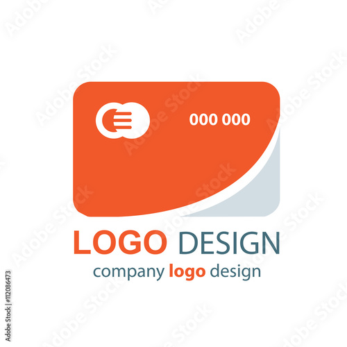 card logo orange design