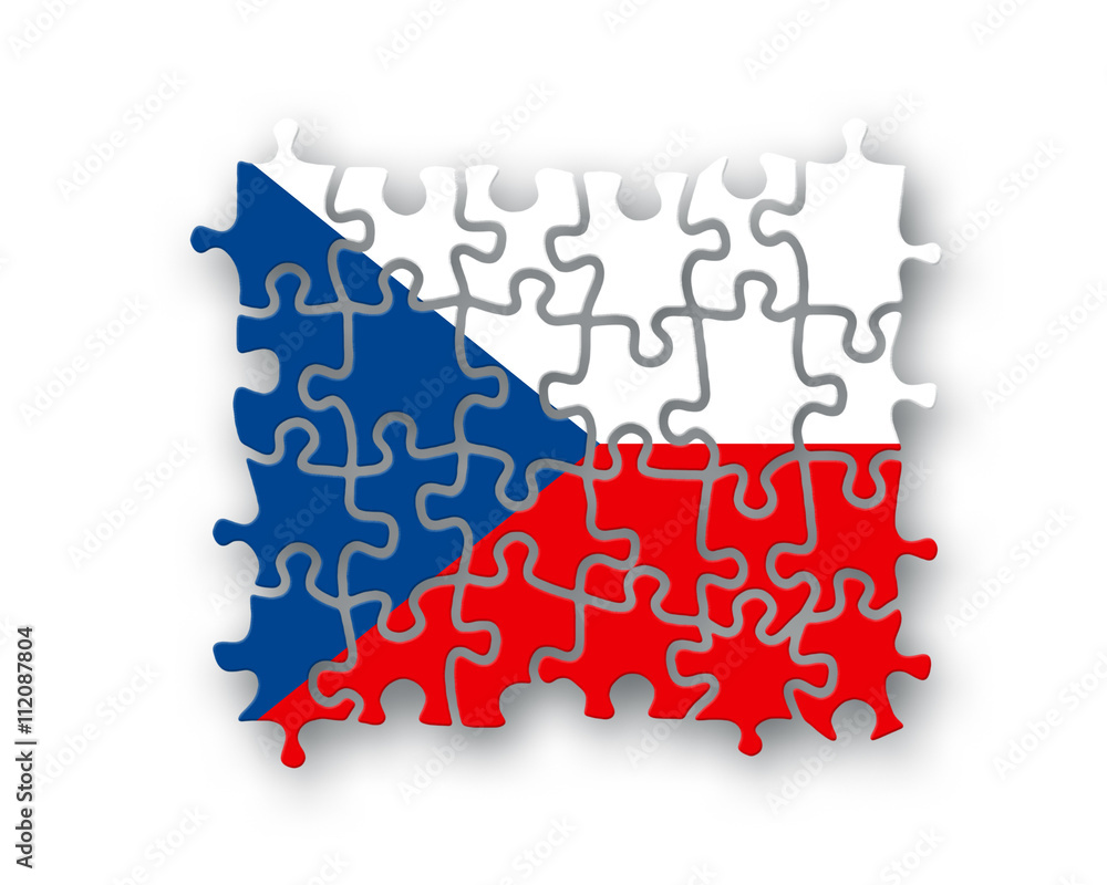 Czech flag jigsaw