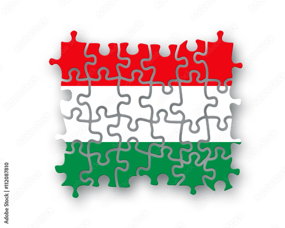 Hungary flag jigsaw