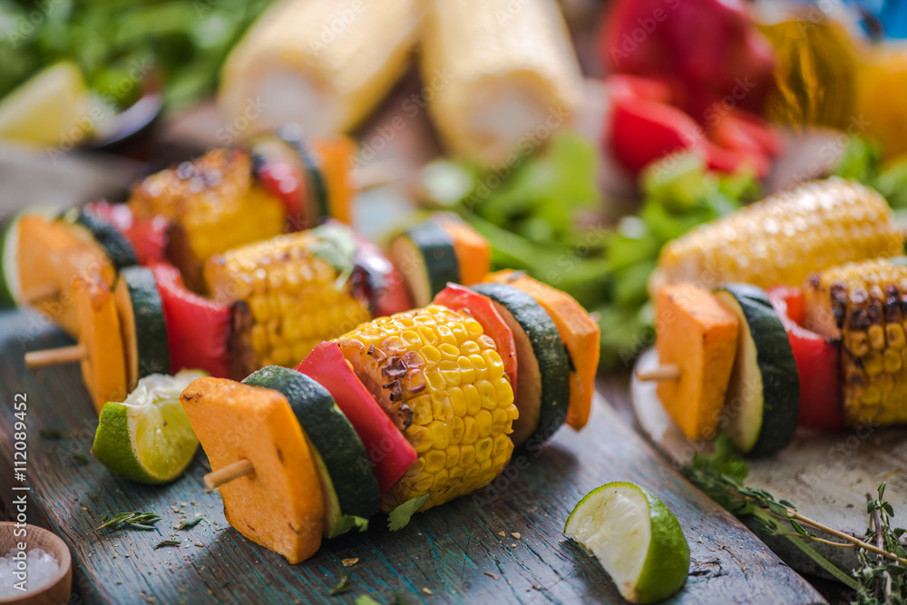 grilled vegetable skewers grilled vegetable skewers