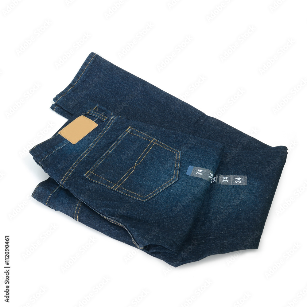 Trousers jeans isolate on white background Trousers jeans isolate on white background