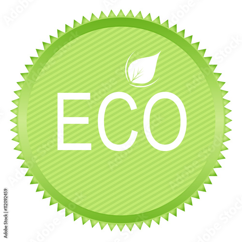 Sticker with a text eco
