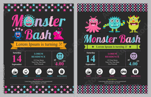 Cute Monster Birthday Card