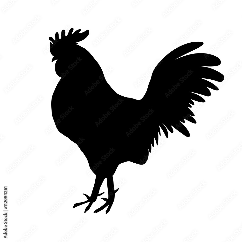 Rooster Or Cock Symbol Hand Drawing In Black Chinese Zodiac Sign rooster-or-cock-symbol-hand-drawing-in-black-chinese-zodiac-sign