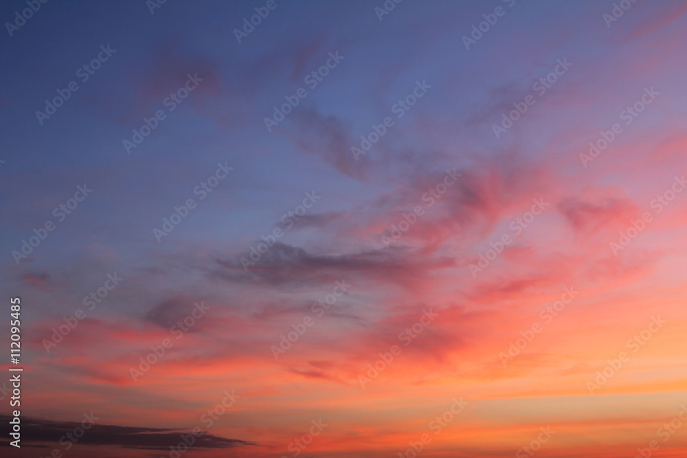 Natural background of the colorful sky and cloud, During the time sunrise and sunset
