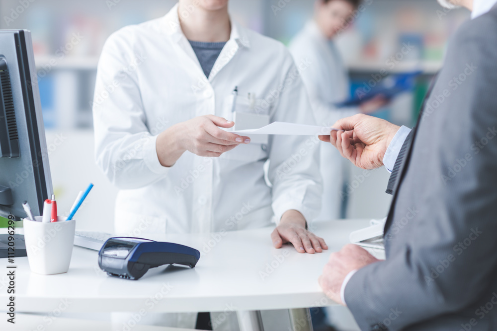 Man at the pharmacy Man at the pharmacy