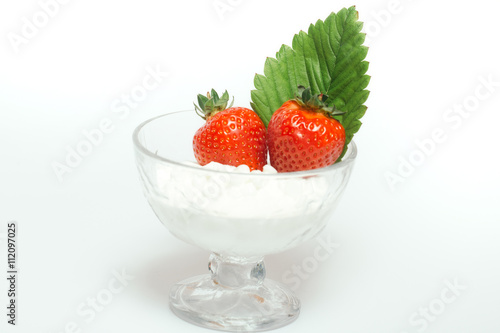 Strawberry with cottage cheese
