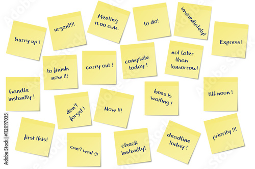 stress during the job symbolized by post it notes