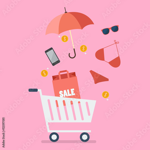 Add women clothing and accessories into cart