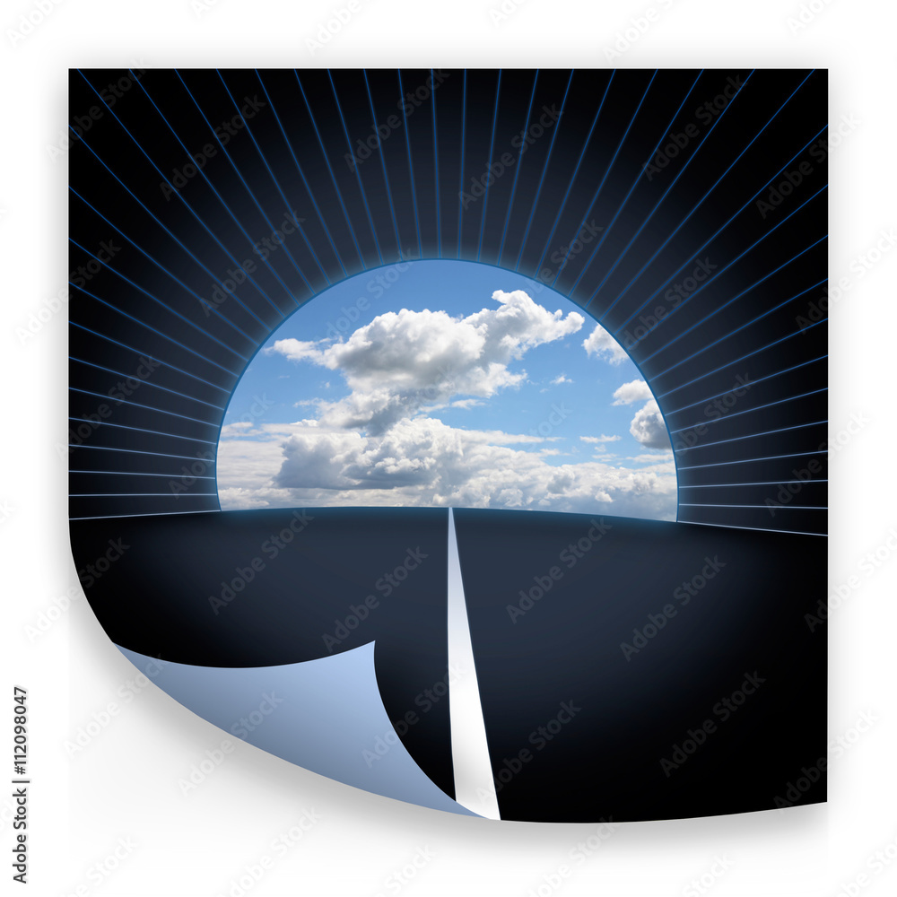 Out of the tunnel - Freedom concept image Out of the tunnel - Freedom concept image