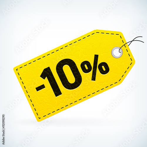 Yellow leather detailed business sale -10% price labels