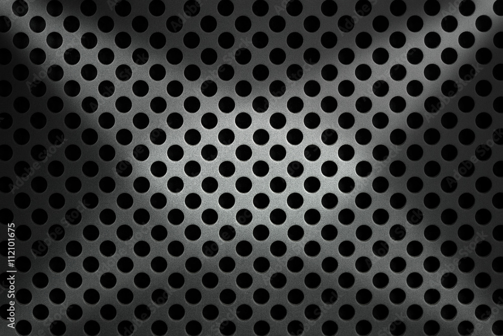 Metallic Background with Round Holes Metallic Background with Round Holes