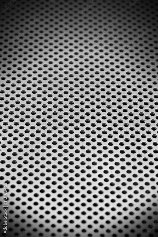 Metallic Background with Round Holes Metallic Background with Round Holes