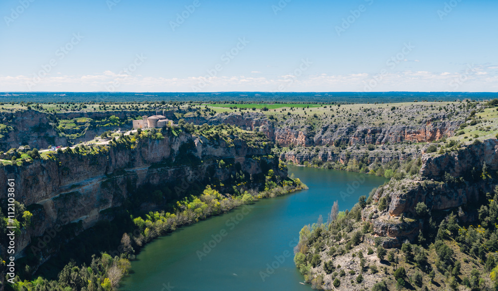 Horseshoe Bend meander of Duraton River in Hoces del Duraton, Segovia, Castilla y Leon, Spain Horseshoe Bend meander of Duraton River in Hoces del Duraton, Segovia, Castilla y Leon, Spain