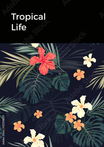 Summer tropical hawaiian ba...