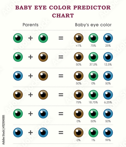 Baby eye color predictor chart template