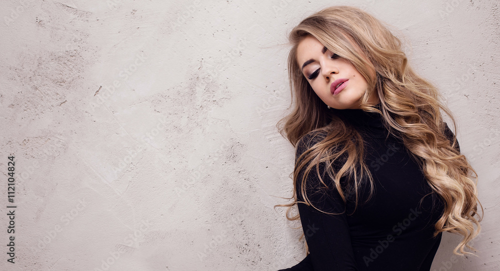 Blonde beautiful girl posing. Blonde beautiful girl posing.