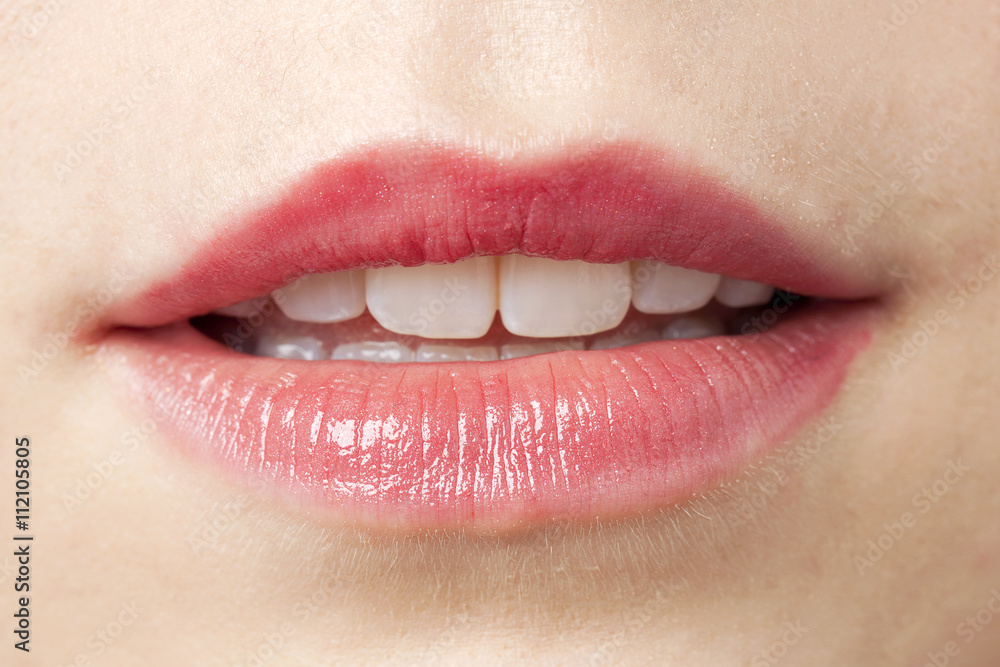 a pink lips of a woman a pink lips of a woman