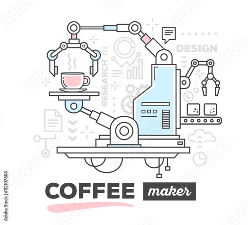 Vector illustration of creative professional mechanism to make a