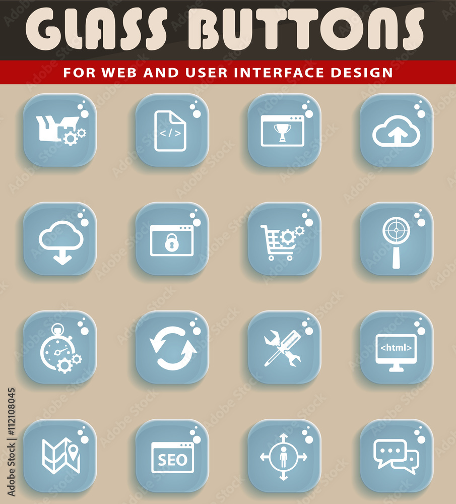 SEO and development simply icons SEO and development simply icons