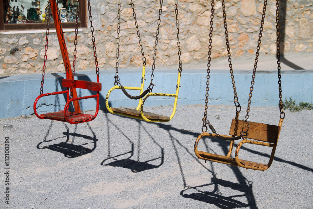 Vintage Children's Swings / The Old Children's Swings on the Playground