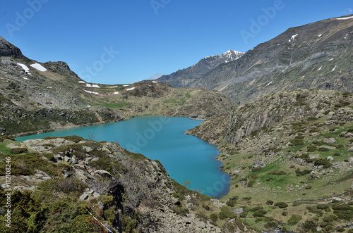 Lake lac des Gloriettes in the French Pyrenees