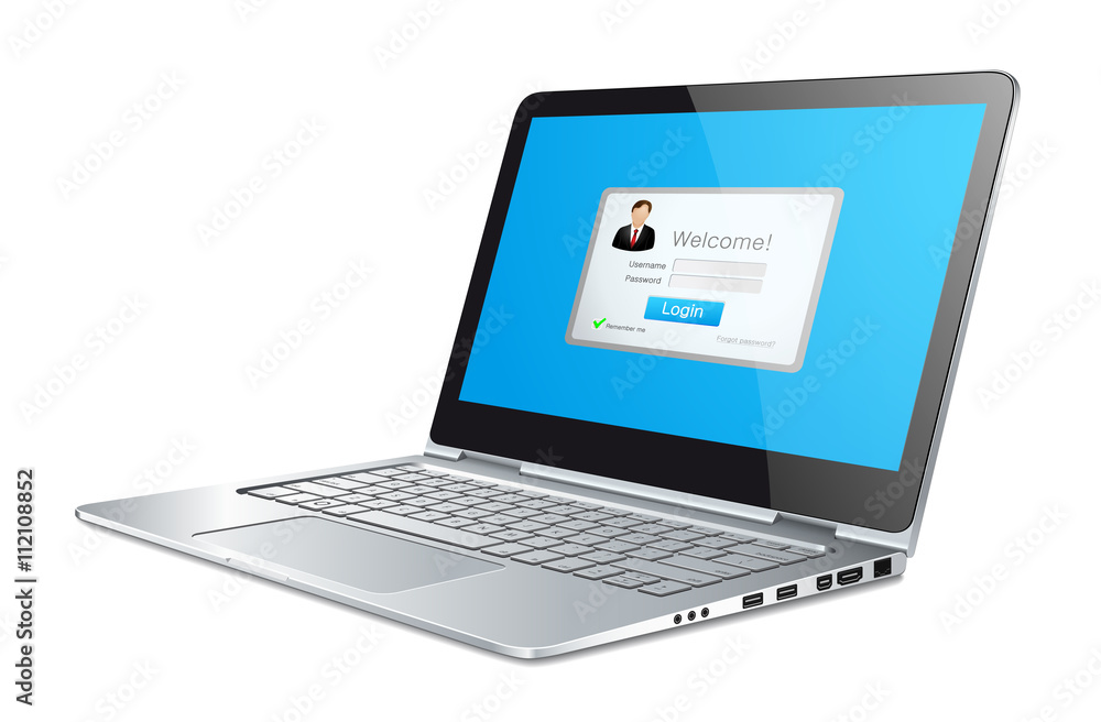 Laptop concept - login
Laptop concept - login