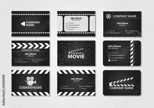 Vector set of creative business cards