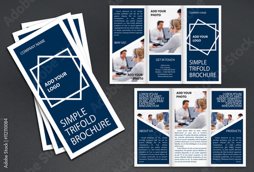Simple tri fold brochure template