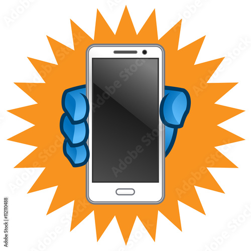 Mano con un teléfono móvil inteligante