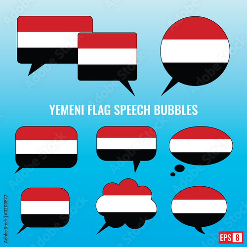 Yemeni Flag Speech Bubbles