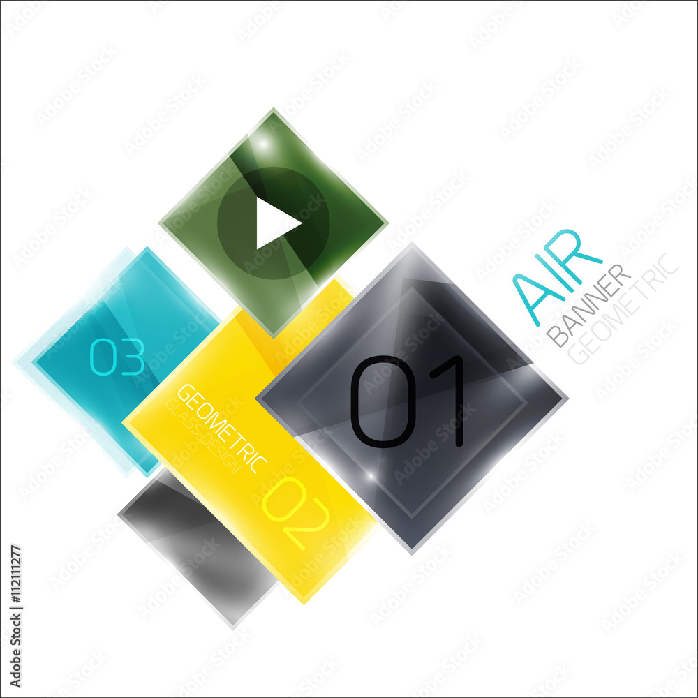 Glass square banner Glass square banner