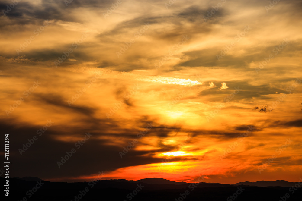 Beautiful cloudscape at sunset Beautiful cloudscape at sunset