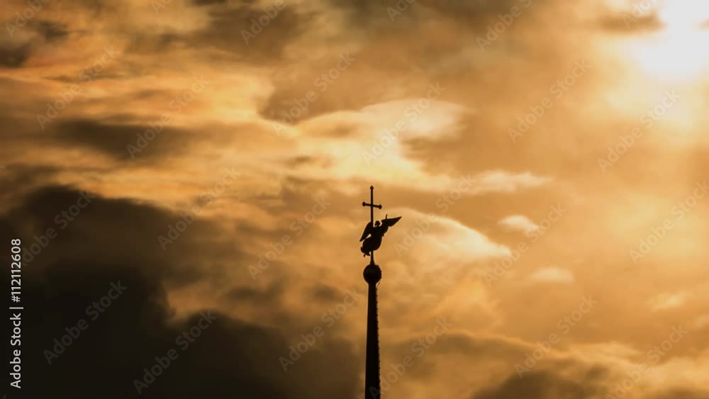 Angel on the spire of the Peter and Paul Cathedral, Saint-Petersburg, Russia Angel on the spire of the Peter and Paul Cathedral, Saint-Petersburg, Russia