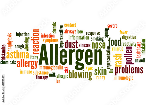 Allergen, word cloud concept 8