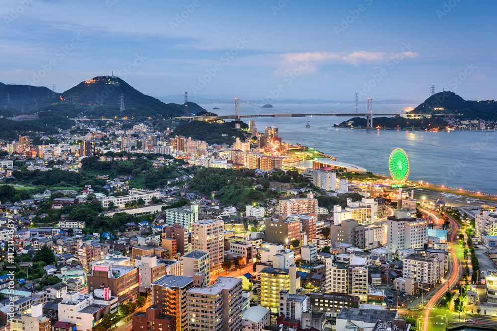 Fototapeta premium Shimonoseki Japan Skyline