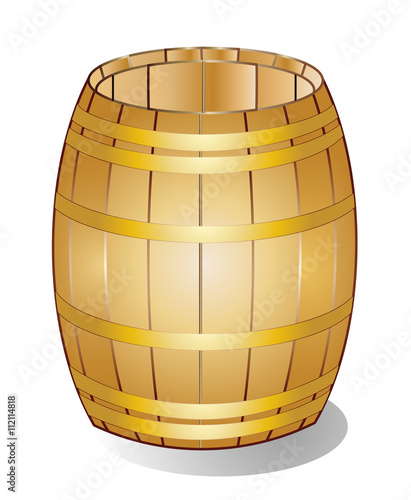 Wooden barrel gold