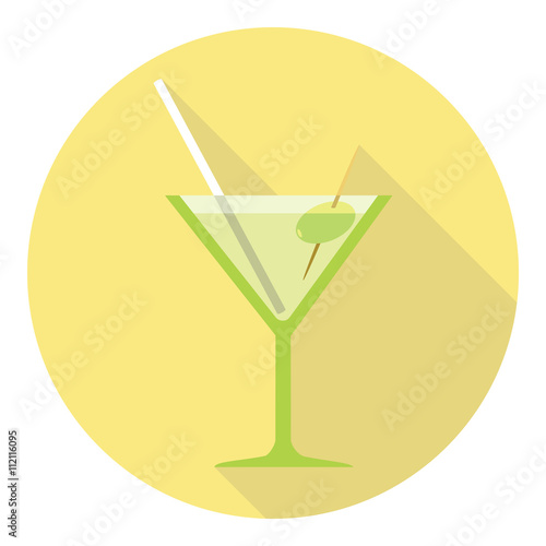 Martini Glass With Olive
