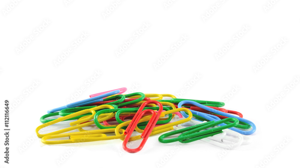 Group of multi-color paper clips, 16:9 size Group of multi-color paper clips, 16:9 size