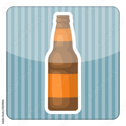 Beer bottle colorful icon